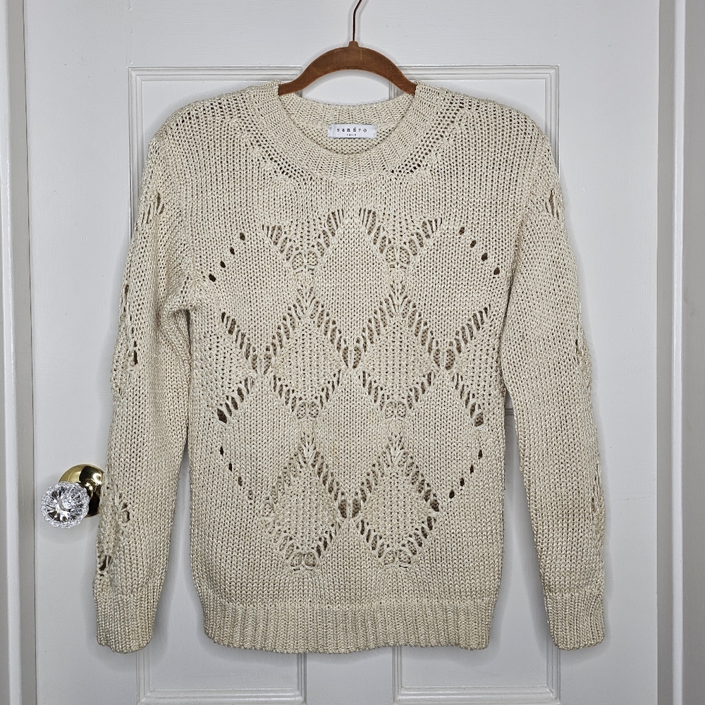 Sandro Open-Weave Knit Jumper - Picture 4 of 12